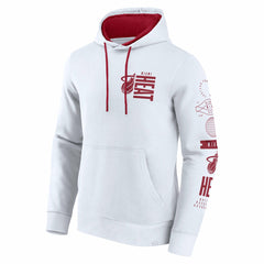 Miami Heat Game Time Crossover Pullover Hoodie White