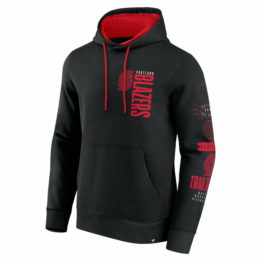 Portland Trail Blazers Game Time Crossover Pullover Hoodie Black