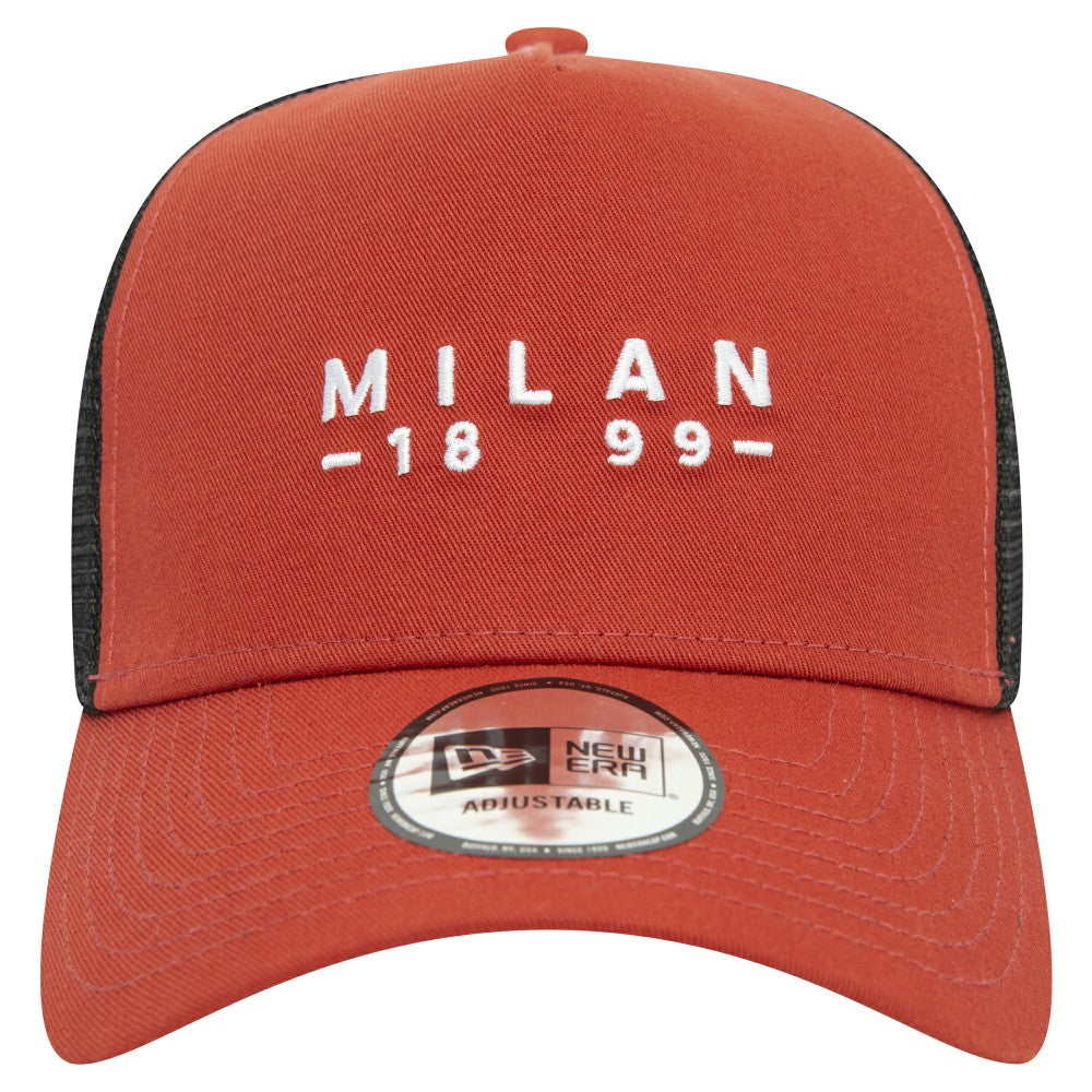 AC Milan New Era 9FORTY A-Frame Trucker Adjustable Hat Brown