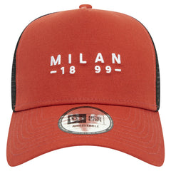 AC Milan New Era 9FORTY A-Frame Trucker Adjustable Hat Brown