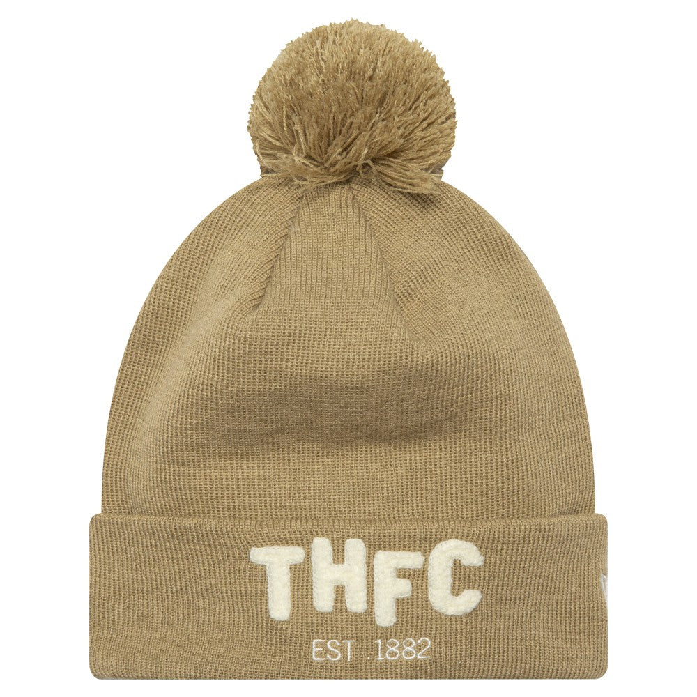 Tottenham Hotspur New Era Boucle Cuffed Knit Hat with Pom Tan