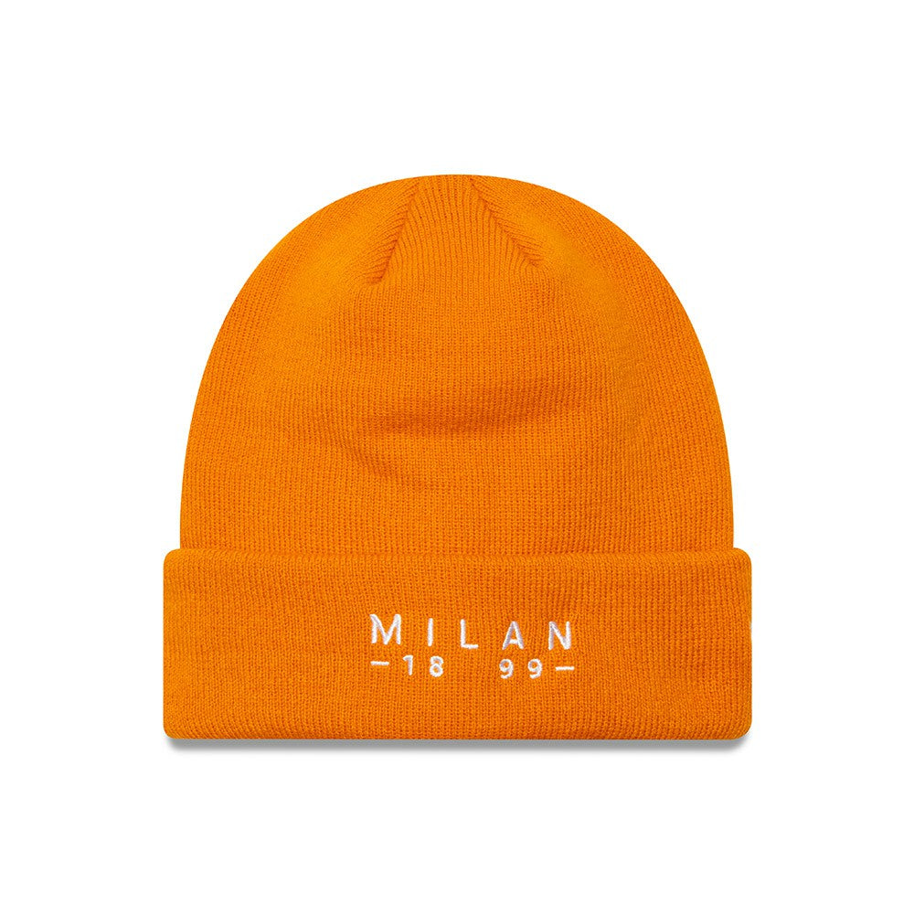 AC Milan New Era Wordmark Cuffed Knit Hat Orange