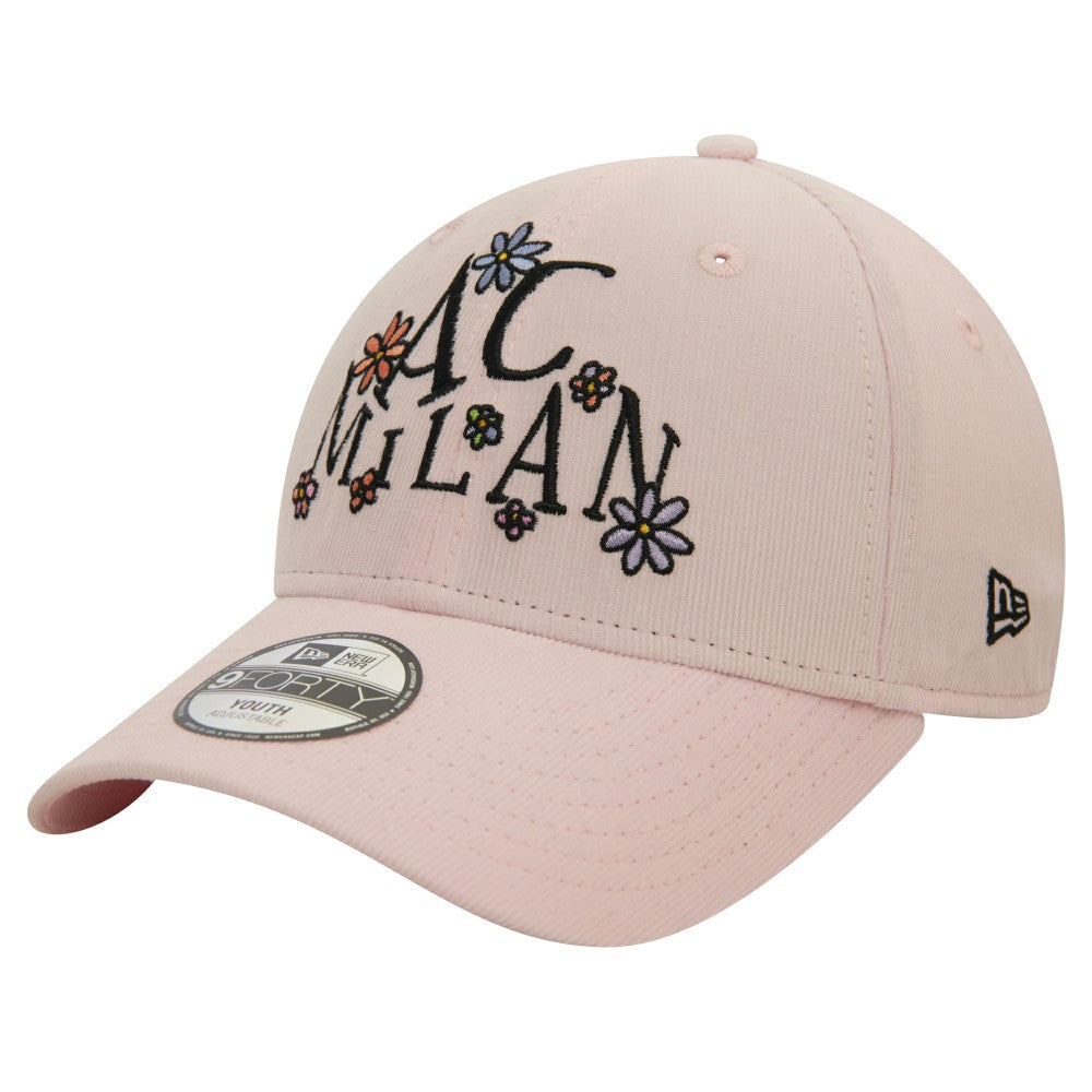 AC Milan New Era Youth Needle Corduroy 9FORTY Adjustable Hat Light Pink