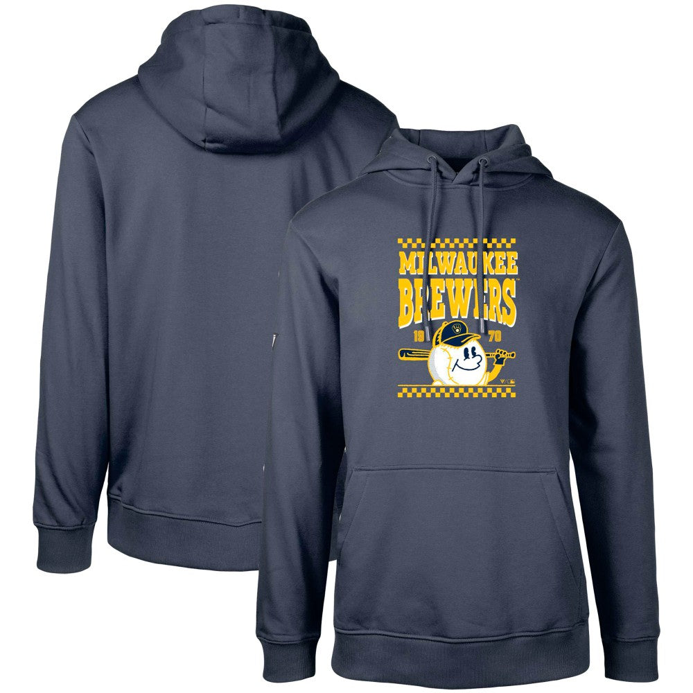 Milwaukee Brewers Levelwear  Podium Inaugural Pullover Hoodie - Navy Hoodies