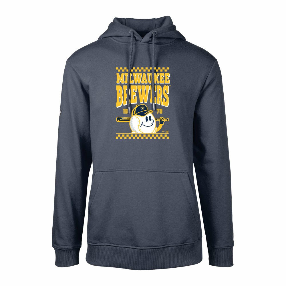 Milwaukee Brewers Levelwear  Podium Inaugural Pullover Hoodie - Navy Hoodies