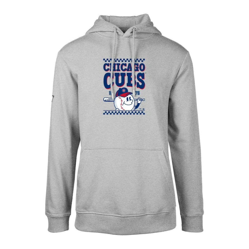 Chicago Cubs Levelwear  Podium Inaugural Pullover Hoodie - Gray Hoodies