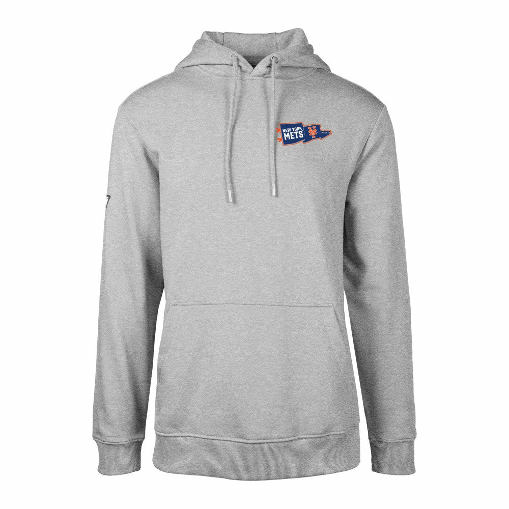 New York Mets Levelwear  Podium Rafters Pullover Hoodie - Gray Hoodies