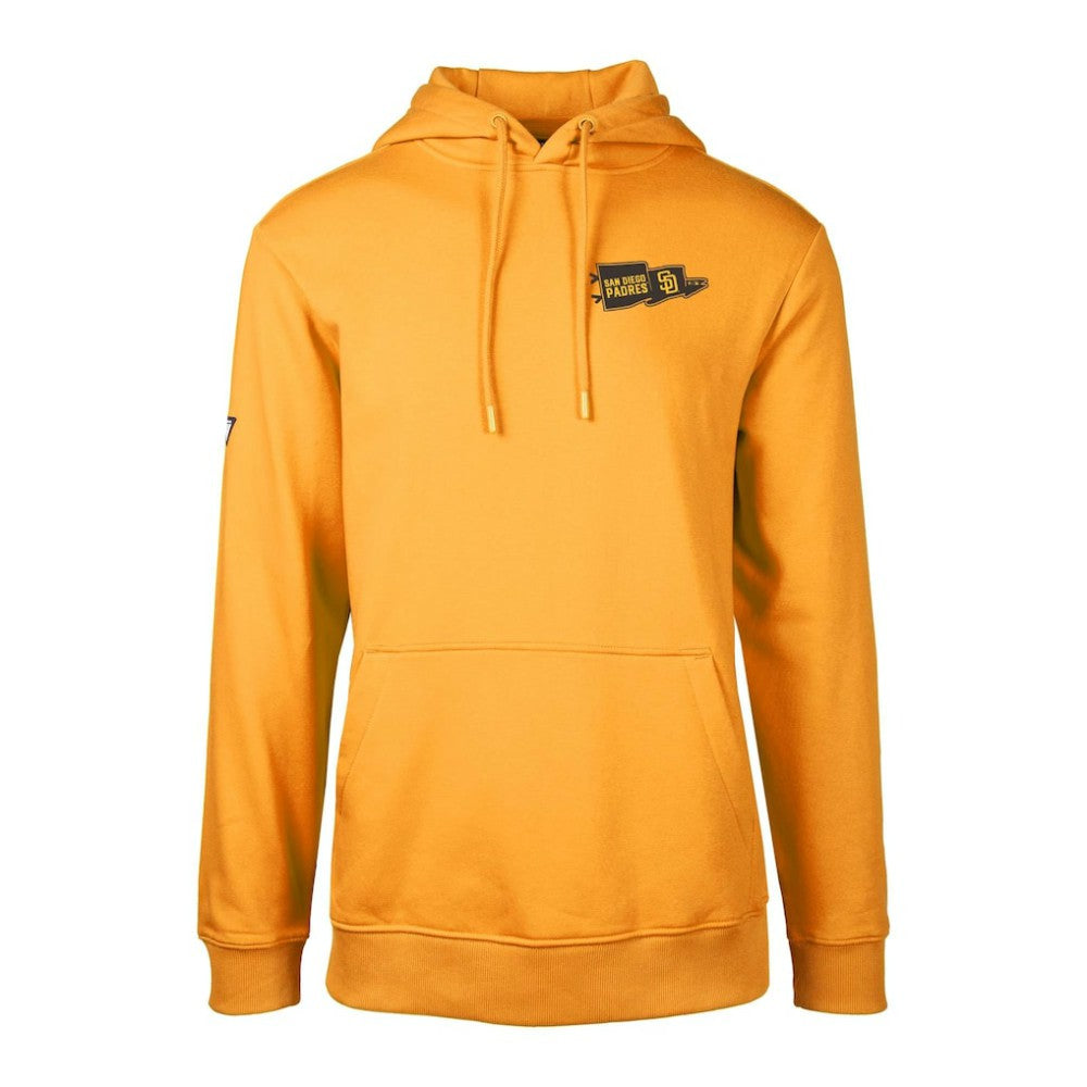 San Diego Padres Levelwear  Podium Rafters Pullover Hoodie - Gold Hoodies