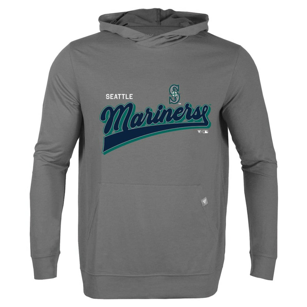 Seattle Mariners Levelwear  Relay 2.0 Retro Pullover Hoodie - Gray Hoodies