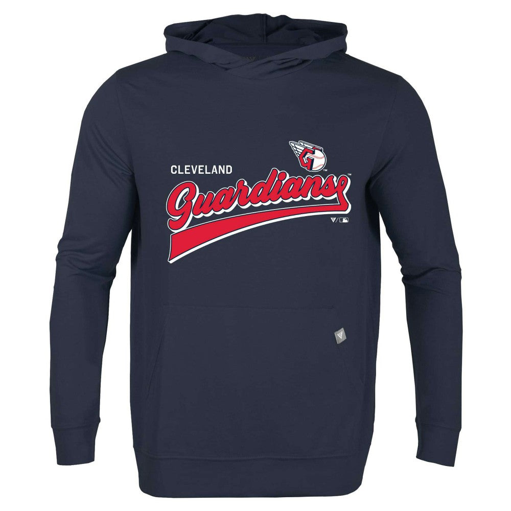 Cleveland Guardians Levelwear  Relay 2.0 Retro Pullover Hoodie - Navy Hoodies