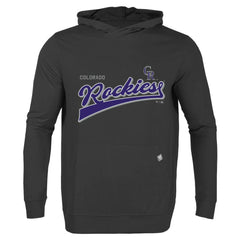 Colorado Rockies Levelwear  Relay 2.0 Retro Pullover Hoodie - Black Hoodies