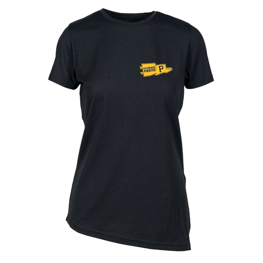 Pittsburgh Pirates Levelwear Women's  Birch Rafters T-Shirt - Black T-shirts
