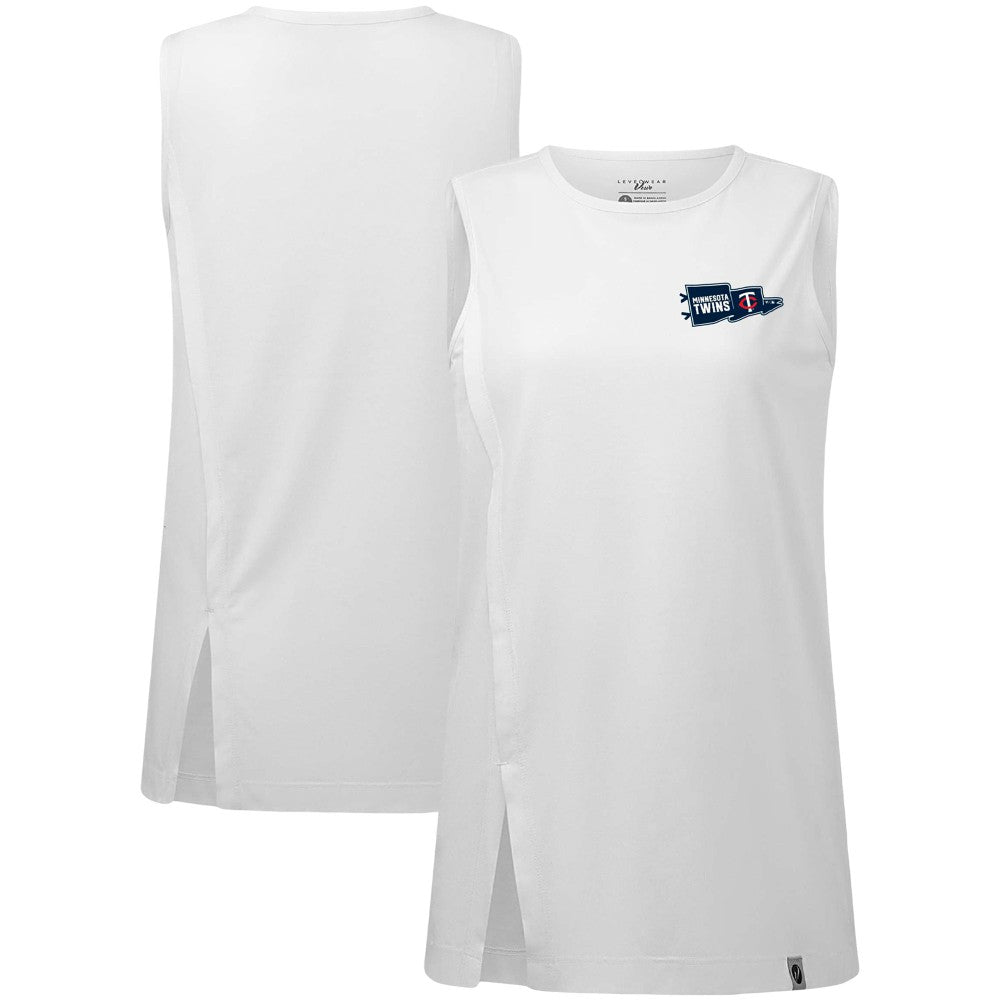 Minnesota Twins Levelwear Women's  Influx Rafters Tank Top - White Tanks