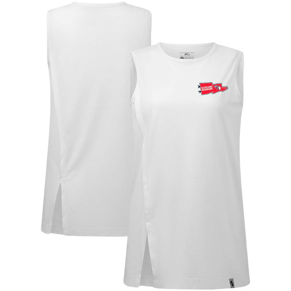 Cleveland Guardians Levelwear Women's  Influx Rafters Tank Top - White Tanks