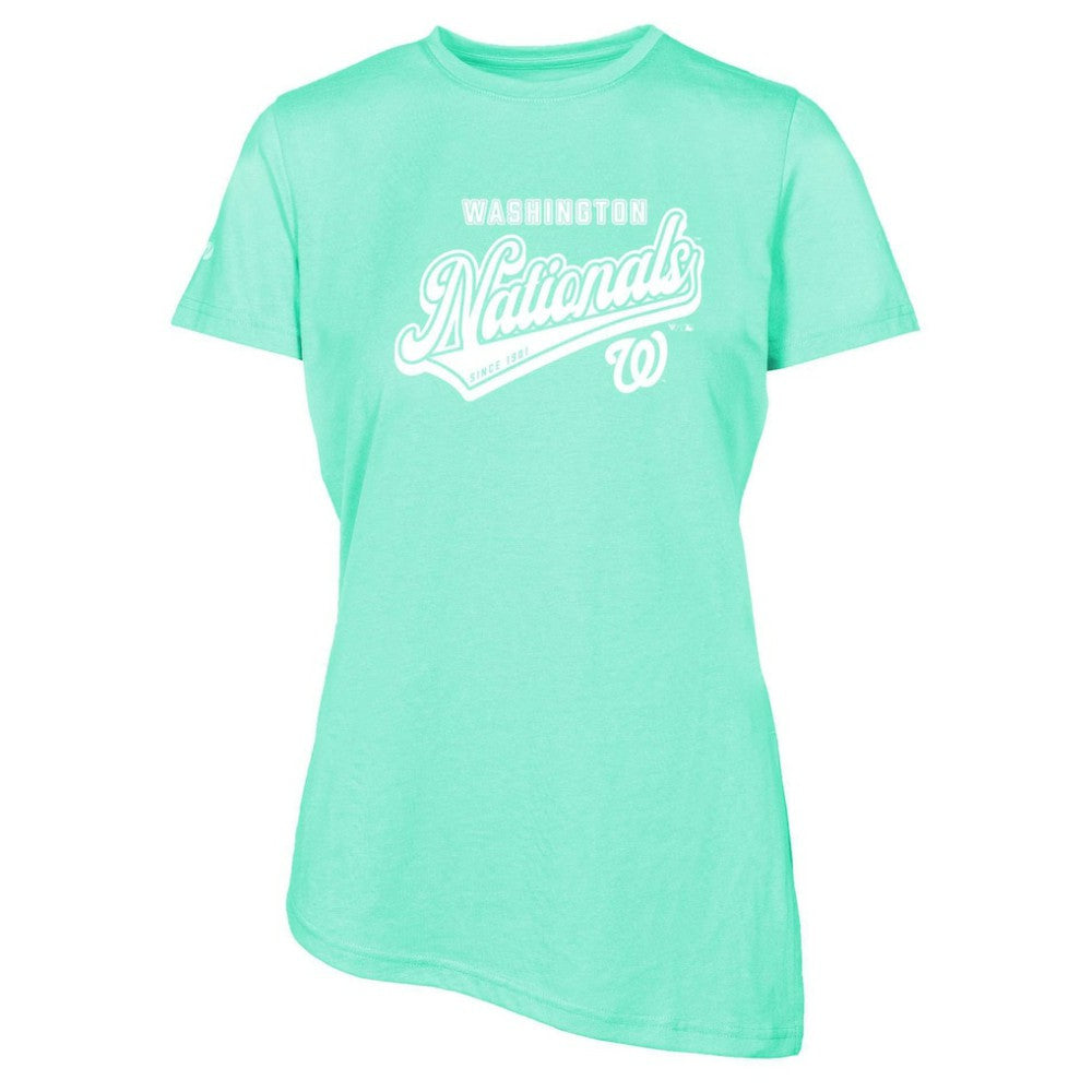 Washington Nationals Levelwear Women's  Birch Sweep T-Shirt - Mint T-shirts