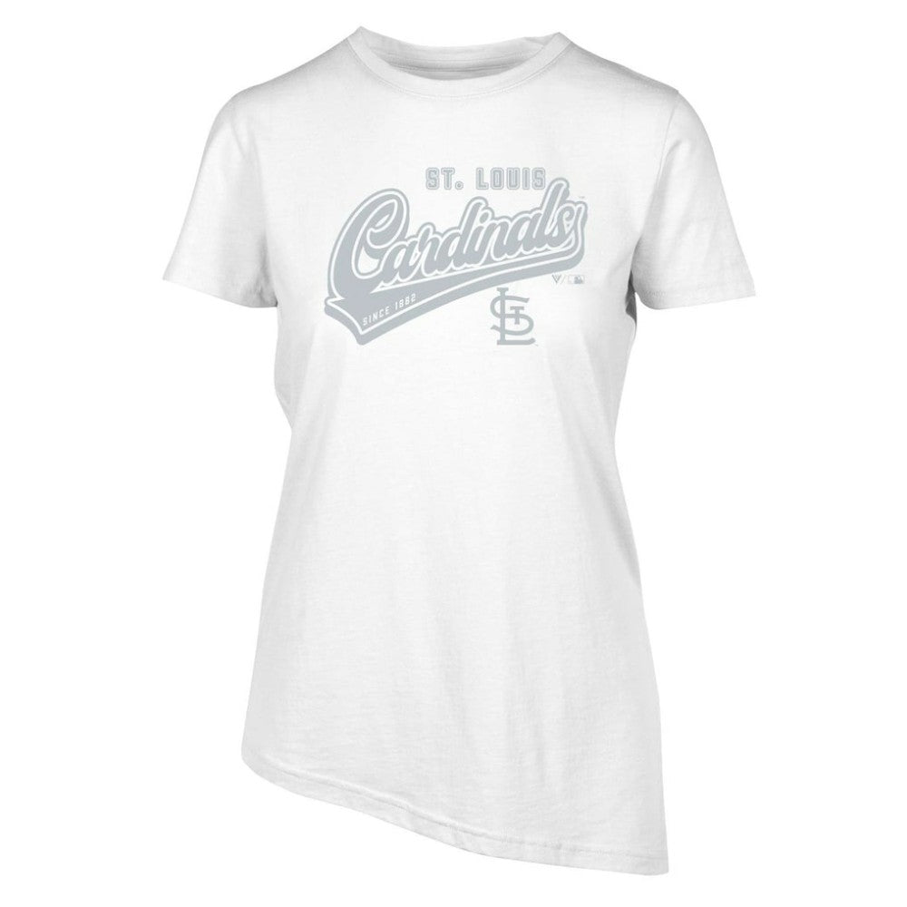 St. Louis Cardinals Levelwear Women's  Birch Sweep T-Shirt - White T-shirts