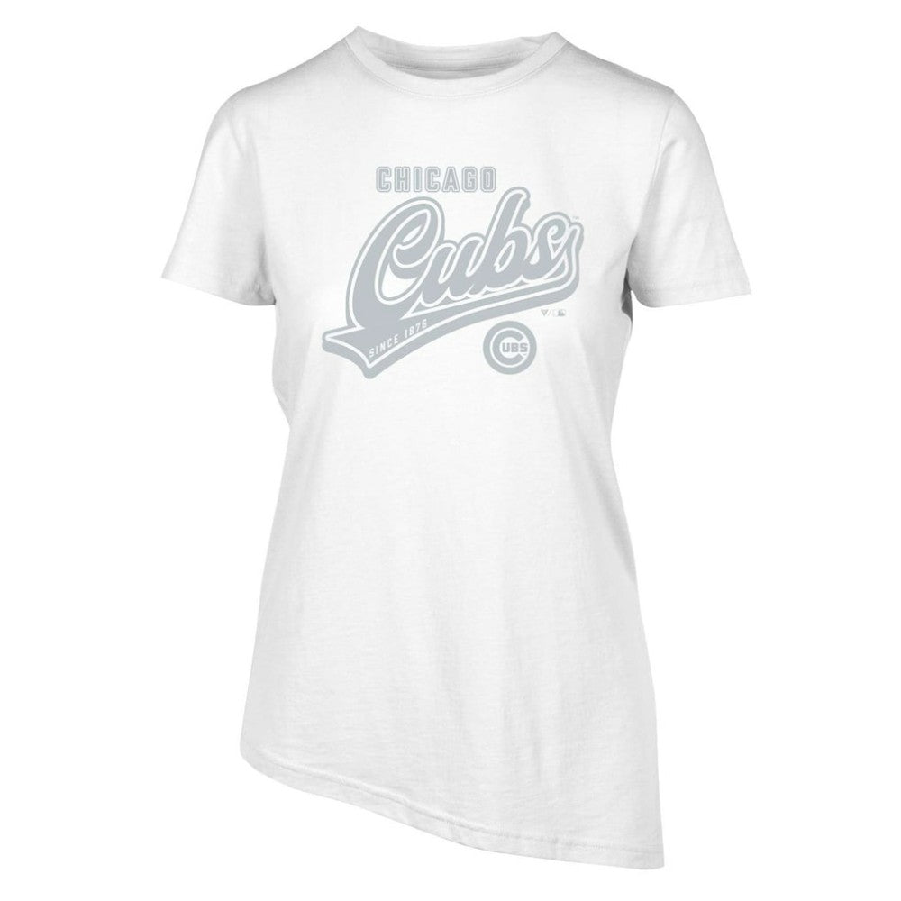 Chicago Cubs Levelwear Women's  Birch Sweep T-Shirt - White T-shirts
