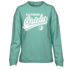 Baltimore Orioles Levelwear Women's  Fiona Sweep Pullover Sweatshirt - Mint Pullover