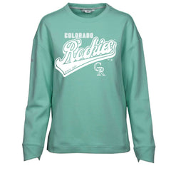 Colorado Rockies Levelwear Women's  Fiona Sweep Pullover Sweatshirt - Mint Pullover