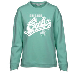 Chicago Cubs Levelwear Women's  Fiona Sweep Pullover Sweatshirt - Mint Pullover