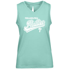 Philadelphia Phillies Levelwear Women's  Paisley Sweep V-Neck Tank Top - Mint Tanks