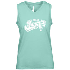 Texas Rangers Levelwear Women's  Paisley Sweep V-Neck Tank Top - Mint Tanks