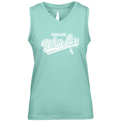 Chicago White Sox Levelwear Women's  Paisley Sweep V-Neck Tank Top - Mint Tanks