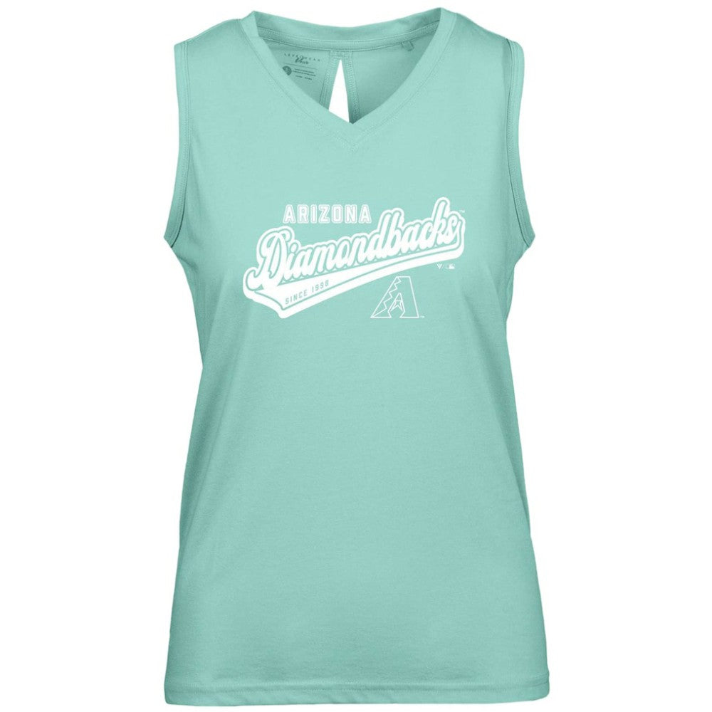 Arizona Diamondbacks Levelwear Women's  Paisley Sweep V-Neck Tank Top - Mint Tanks