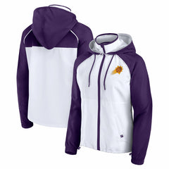 Phoenix Suns Women's Anorak Raglan Full-Zip Hoodie Jacket White/Purple