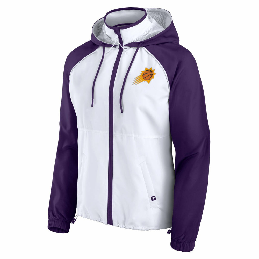 Phoenix Suns Women's Anorak Raglan Full-Zip Hoodie Jacket White/Purple
