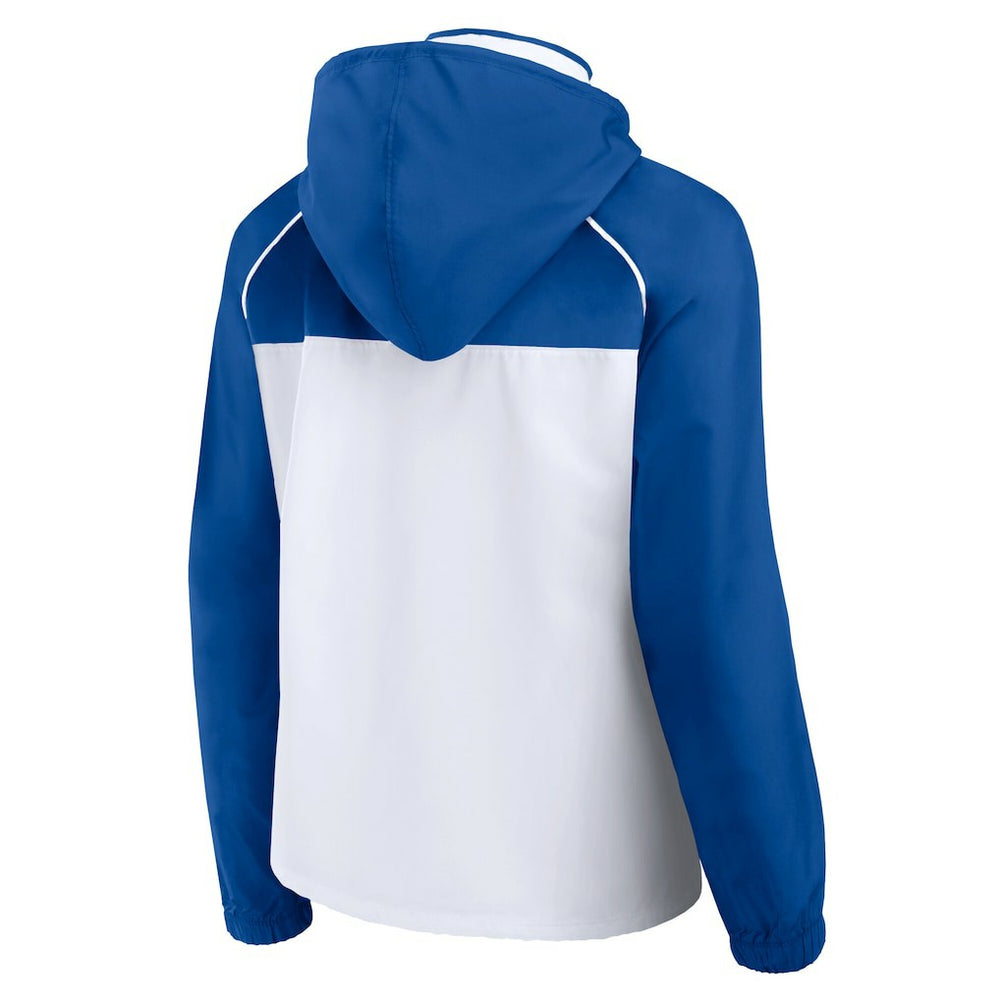 Philadelphia 76ers Women's Anorak Raglan Full-Zip Hoodie Jacket White/Royal
