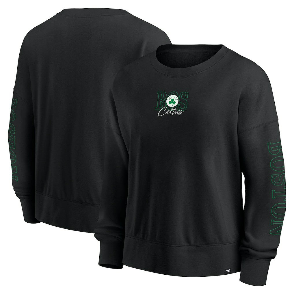 Boston Celtics Women's Oversized Game Day Pullover Sweatshirt Black