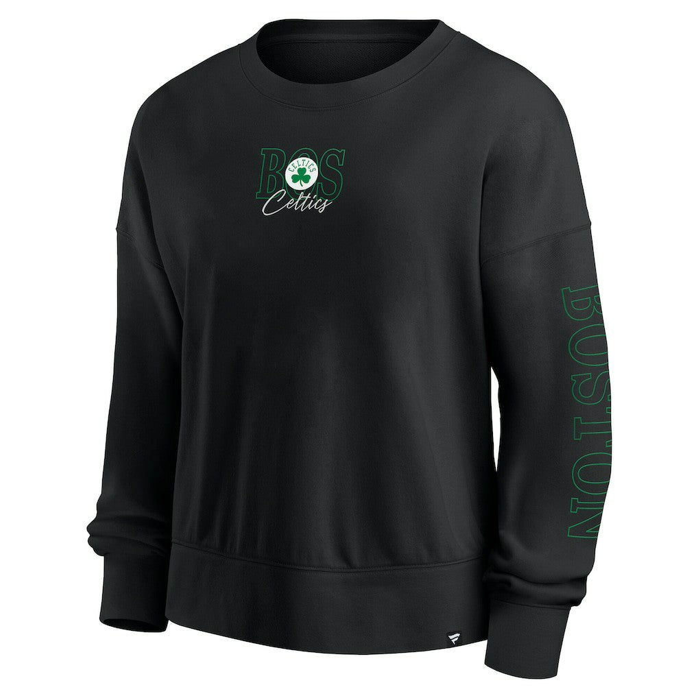 Boston Celtics Women's Oversized Game Day Pullover Sweatshirt Black