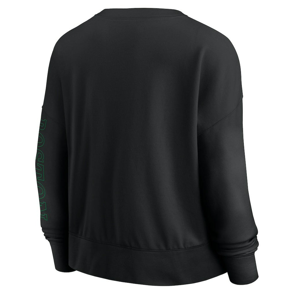 Boston Celtics Women's Oversized Game Day Pullover Sweatshirt Black