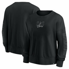San Antonio Spurs Women's Oversized Game Day Pullover Sweatshirt Black