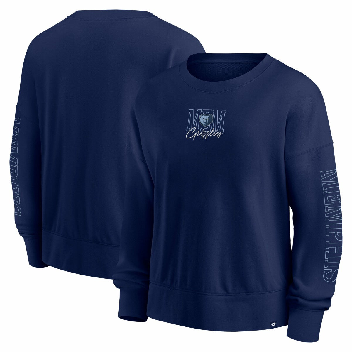 Memphis Grizzlies Women's Oversized Game Day Pullover Sweatshirt Navy