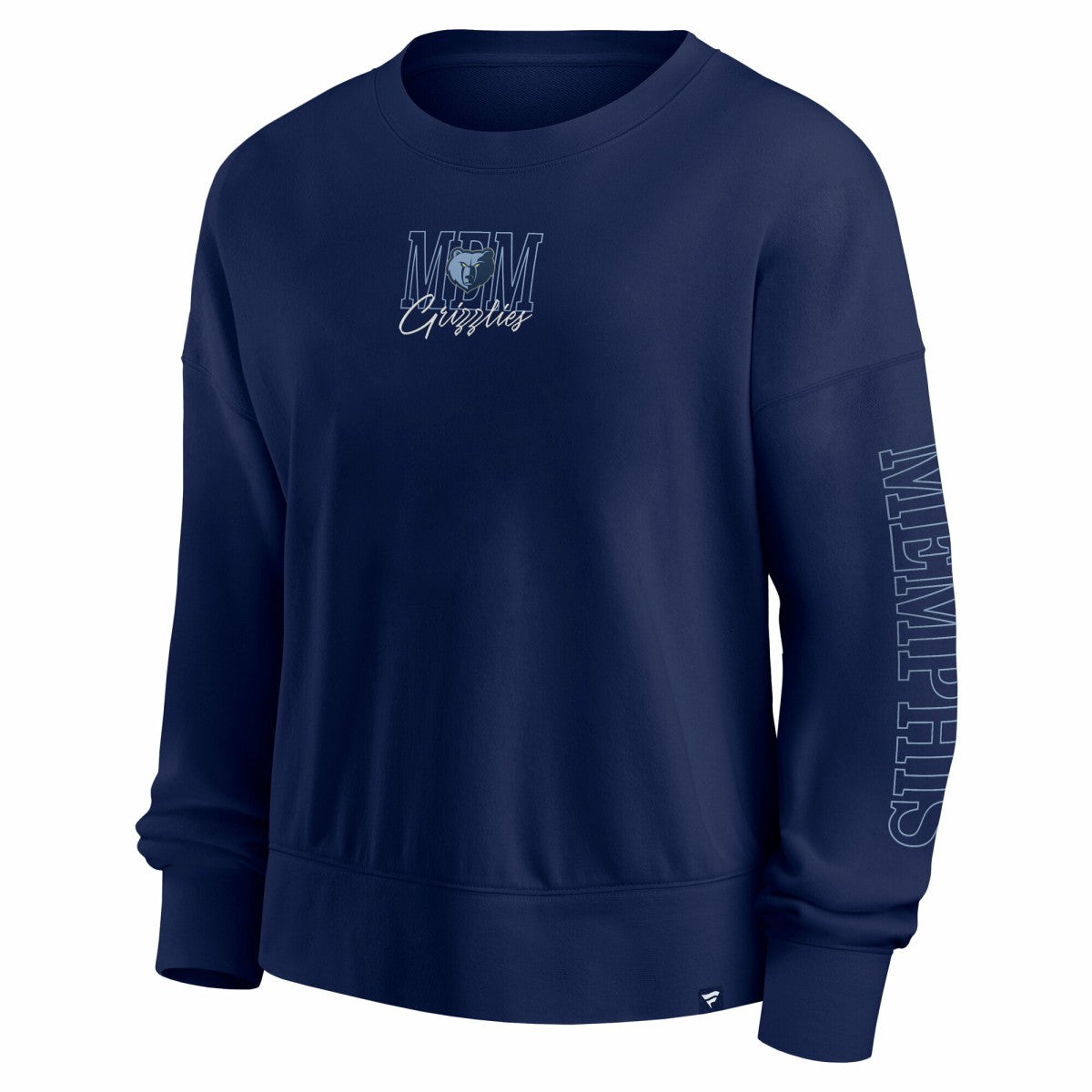 Memphis Grizzlies Women's Oversized Game Day Pullover Sweatshirt Navy