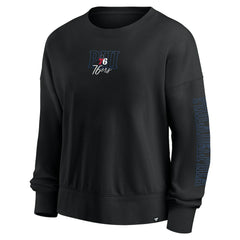 Philadelphia 76ers Women's Oversized Game Day Pullover Sweatshirt Black