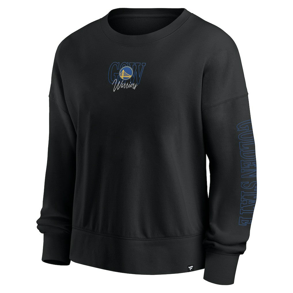 Golden State Warriors Women's Oversized Game Day Pullover Sweatshirt Black