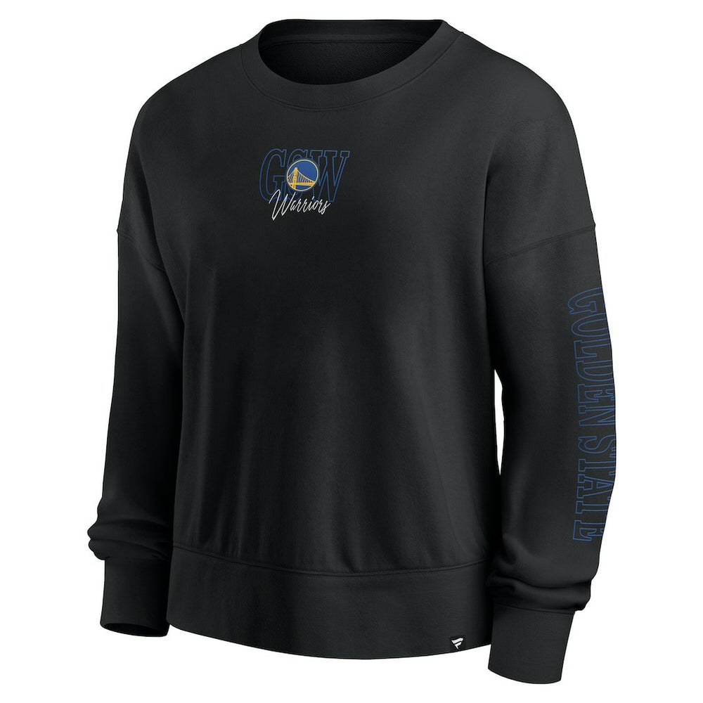 Golden State Warriors Women's Oversized Game Day Pullover Sweatshirt Black