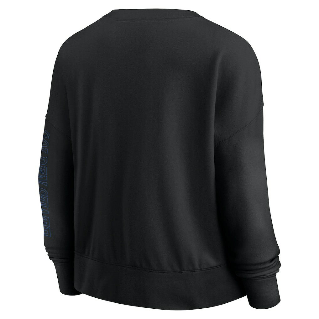 Golden State Warriors Women's Oversized Game Day Pullover Sweatshirt Black