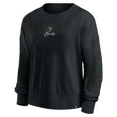 Milwaukee Bucks Women's Oversized Game Day Pullover Sweatshirt Black