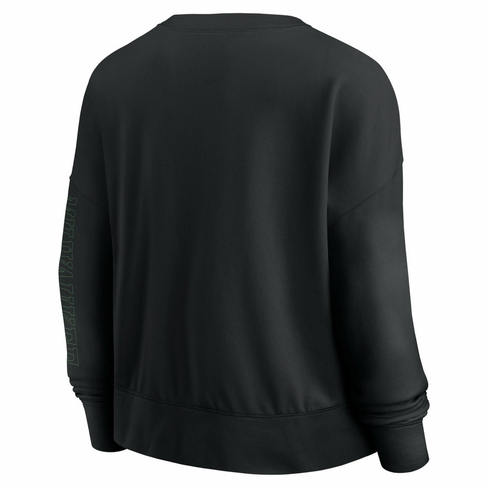 Milwaukee Bucks Women's Oversized Game Day Pullover Sweatshirt Black