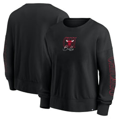 Chicago Bulls Women's Oversized Game Day Pullover Sweatshirt Black