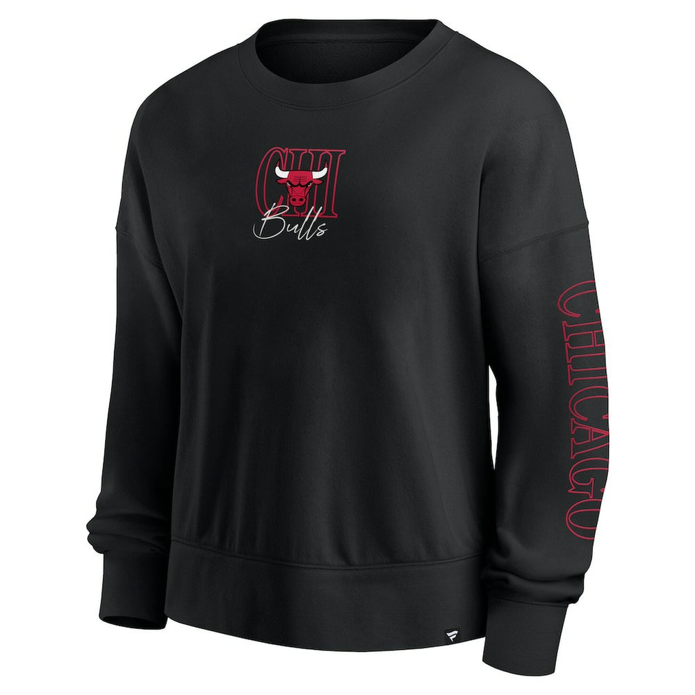 Chicago Bulls Women's Oversized Game Day Pullover Sweatshirt Black