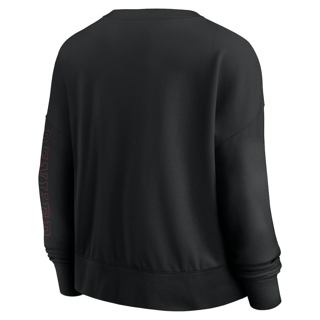 Chicago Bulls Women's Oversized Game Day Pullover Sweatshirt Black