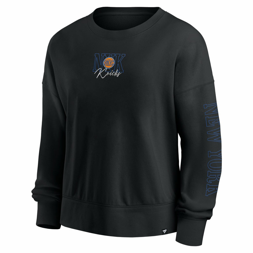New York Knicks Women's Oversized Game Day Pullover Sweatshirt Black
