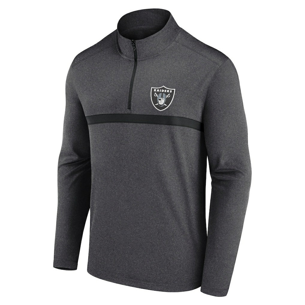 Las Vegas Raiders Head-to-Head Quarter-Zip Pullover Charcoal