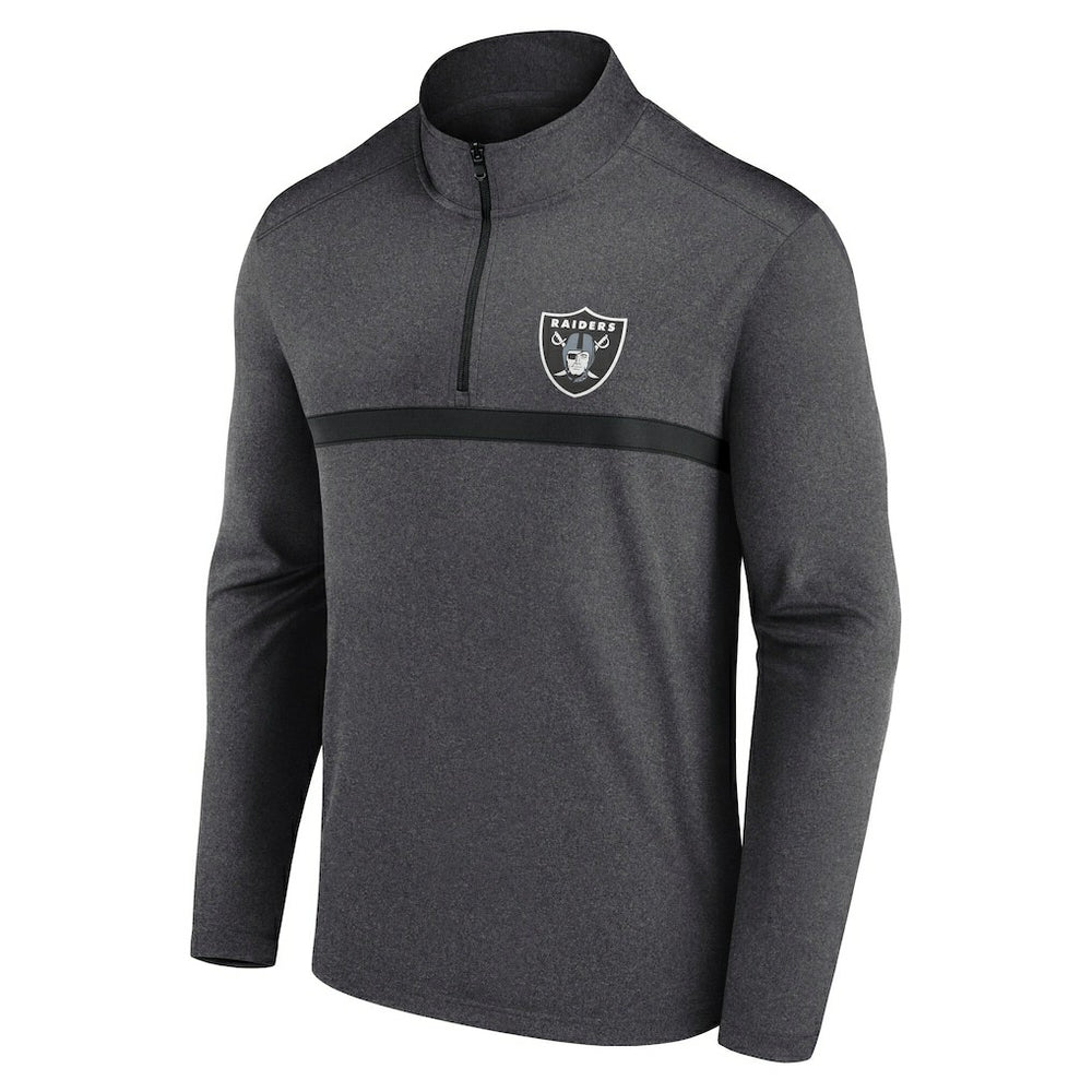 Las Vegas Raiders Head-to-Head Quarter-Zip Pullover Charcoal