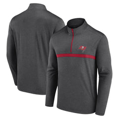 Tampa Bay Buccaneers Head-to-Head Quarter-Zip Pullover Heather Charcoal